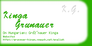 kinga grunauer business card